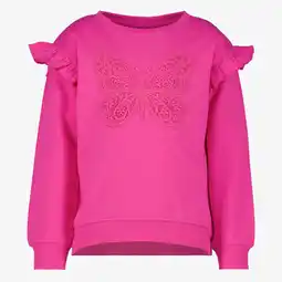 Scapino TwoDay meisjes sweater met vlinder fuchsia aanbieding