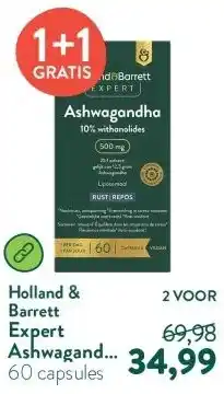 Holland & Barrett Expert Ashwagandha 10% withanolides 500mg Liposomaal aanbieding