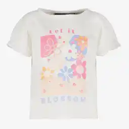 Scapino TwoDay cropped meisjes T-shirt met bloemen wit aanbieding