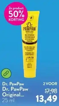 Holland & Barrett Dr. PawPaw Original Multipurpose Soothing Balm aanbieding