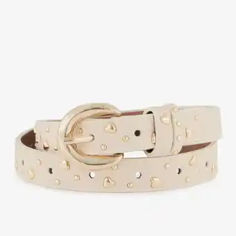 Scapino Meisjes riem met hartjes beige goud aanbieding