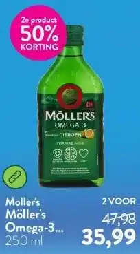 Holland & Barrett Möller's Omega-3 Levertraan Citroen aanbieding