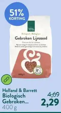 Holland & Barrett Biologisch Gebroken Lijnzaad aanbieding