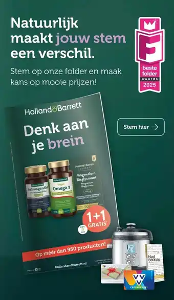 Holland & Barrett Natuurlijk maakt jouw stem een verschil. aanbieding