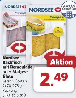 Combi Nordsee Backfisch mit Remoulade oder Matjes aanbieding