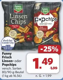 Combi Funny Frisch Linsen- oder Popchips aanbieding