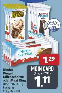 Combi Kinder Pingui, Milchschnitte oder Maxi King aanbieding