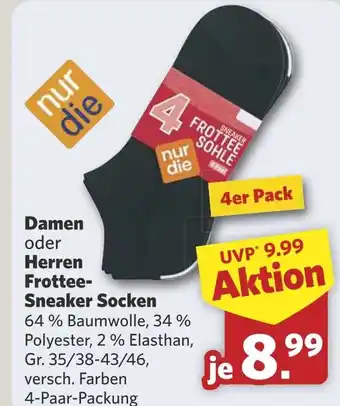 Combi Damen oder Herren Frottee- Sneaker Socken aanbieding