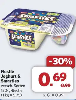 Combi Nestlé Joghurt & Smarties aanbieding