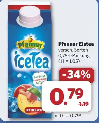 Combi Pfanner Eistee aanbieding