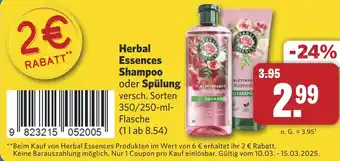 Combi Herbal Essences Shampoo oder Spülung aanbieding