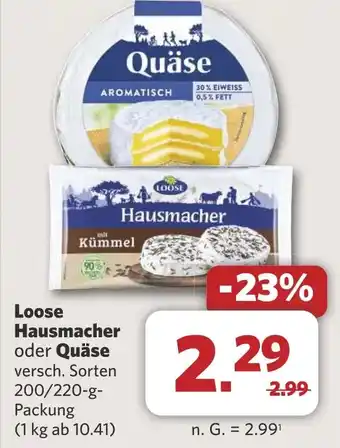 Combi Loose Hausmacher oder Quäse aanbieding