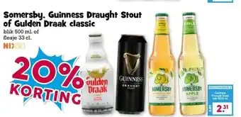 Boon`s Markt Somersby. Guinness Draught Stout of Gulden Draak classic aanbieding