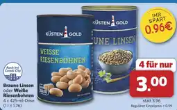 Combi Braune Linsen oder Weiße Riesenbohnen aanbieding