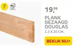 Praxis Plank gezaagd douglas aanbieding