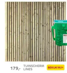 Praxis Tuinscherm lines aanbieding