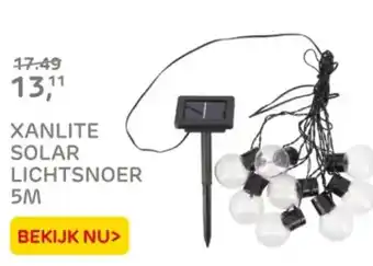 Praxis Xanlite solar lichtsnoer aanbieding