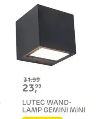 Praxis Lutec wand lamp gemini mini aanbieding