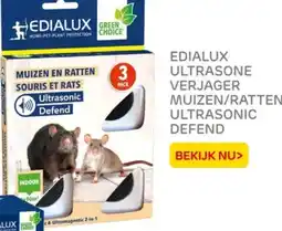 Praxis Edialux ultrasone verjager muizen/ratten ultrasonic defend aanbieding