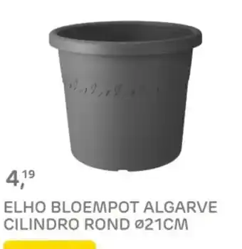 Praxis Elho bloempot algarve cilindro rond aanbieding