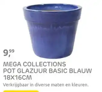 Praxis Mega collections pot glazuur basic blauw aanbieding