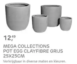 Praxis Mega collections pot egg clayfibre grijs aanbieding