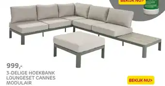 Praxis Delige hoekbank loungeset cannes modulair aanbieding