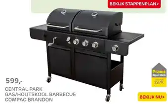 Praxis Central park gas/houtskool barbecue compac brandon aanbieding