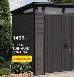 Praxis Keter tuinhuis cortina aanbieding