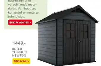 Praxis Keter tuinhuis newton aanbieding