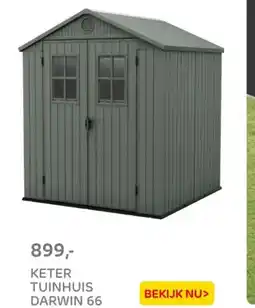 Praxis Keter tuinhuis darwin 66 aanbieding