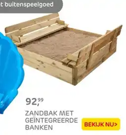 Praxis Zandbak met geïntegreerde banken aanbieding