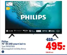 Makro Philips 4K UHD Smart LED TV aanbieding