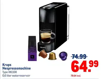 Makro Krups Nespressomachine aanbieding