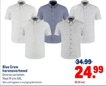 Makro Blue Crew herenoverhemd aanbieding