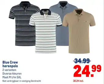 Makro Blue Crew herenpolo aanbieding