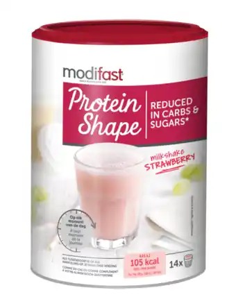 De Online Drogist Modifast Protein Shape Milkshake Aardbei aanbieding