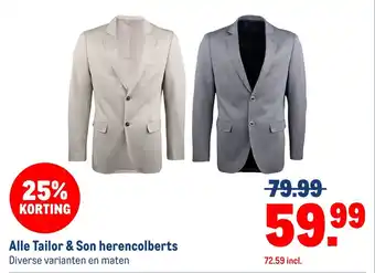 Makro Alle Tailor & Son herencolberts aanbieding