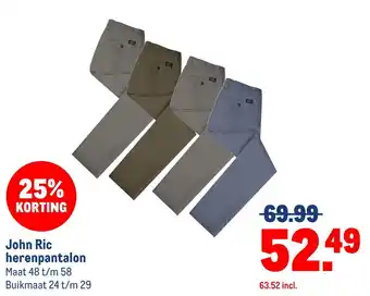 Makro John Ric herenpantalon aanbieding