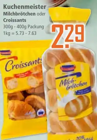 Klaas und Kock Kuchenmeister Milchbrötchen oder Croissants aanbieding