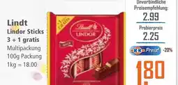 Klaas und Kock Lindt Lindor Sticks aanbieding