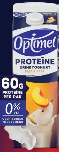 Albert Heijn Optimetimel PROTEINE DRINKYOGHURT PERZIK PEER aanbieding