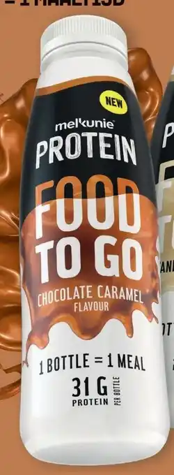 Albert Heijn melkunie PROTEIN CHOCOLATE CARAMEL FLAVOUR aanbieding