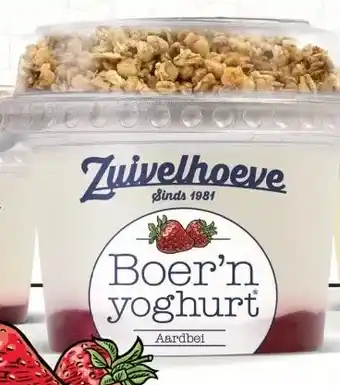 Albert Heijn Zuivelhoeve Boer'n yoghurt Aardbei aanbieding