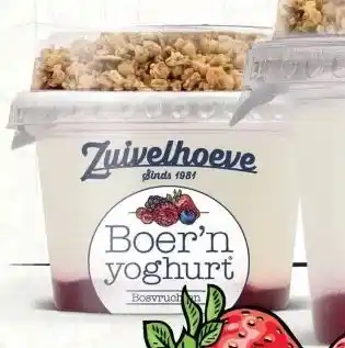 Albert Heijn Zuivelhoeve Boer'n yoghurt Bosvruchten aanbieding