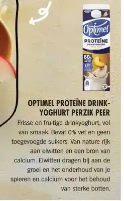 Albert Heijn OPTIMEL PROTEÏNE DRINK- YOGHURT PERZIK PEER aanbieding