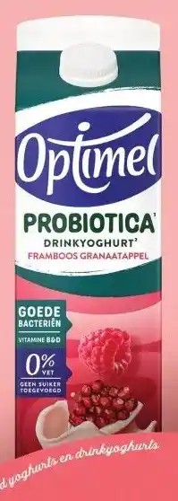 Albert Heijn Optimel PROBIOTICA DRINKYOGHURT FRAMBOOS GRANAATAPPEL aanbieding