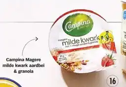 Albert Heijn Campina Magere milde kwark aardbei & granola aanbieding