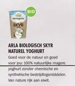 Albert Heijn ARLA BIOLOGISCH SKYR NATUREL YOGHURT aanbieding