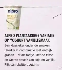 Albert Heijn ALPRO PLANTAARDIGE VARIATIE OP YOGHURT VANILLESMAAK aanbieding